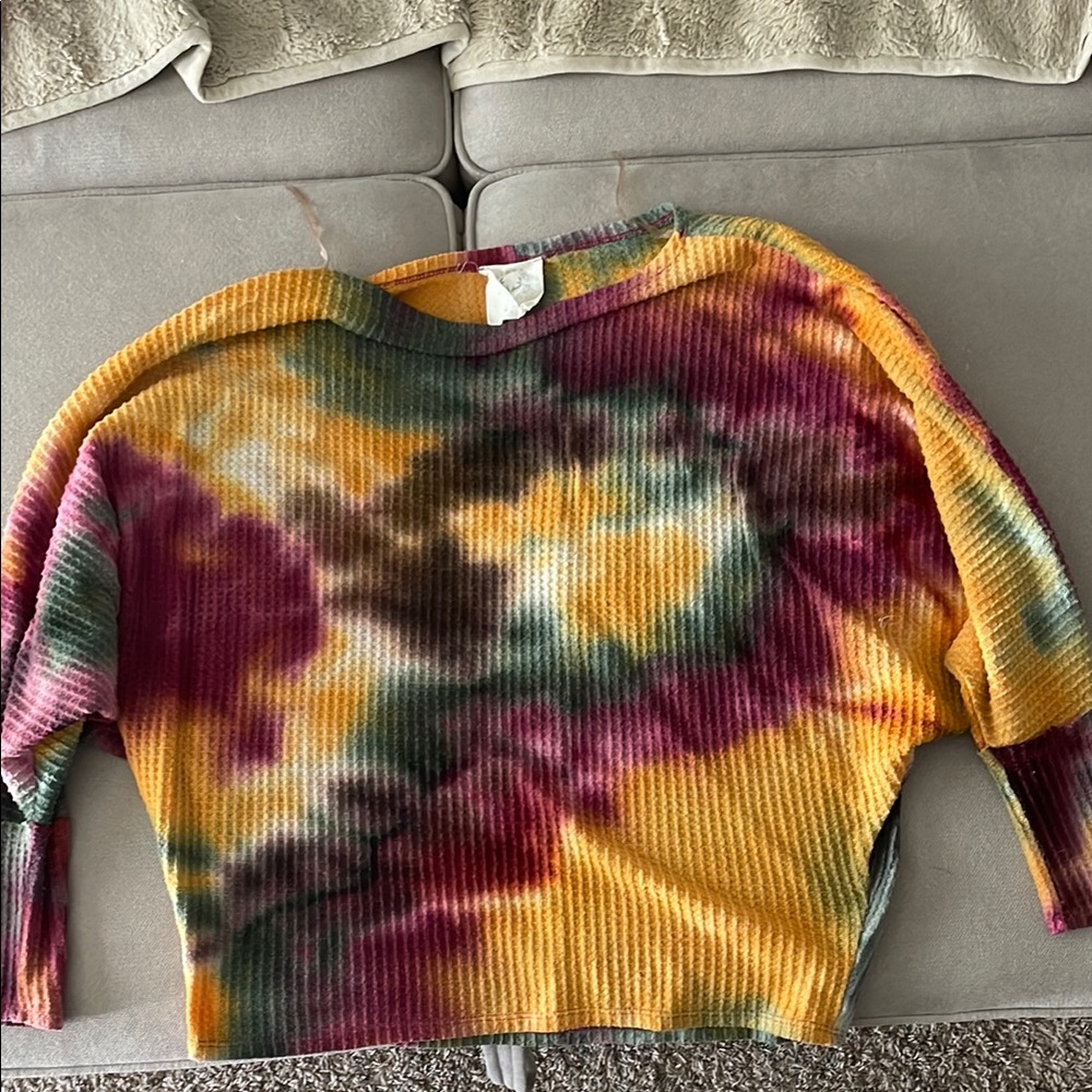 Fantastic Fawn Multicolor Tie-Dye Blouse